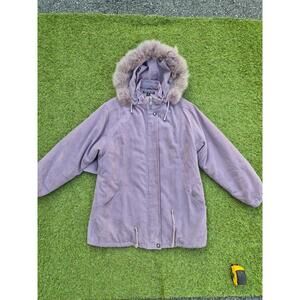 Bromley Winter Jacket Women Size Large Fox Fur Made In Egypt